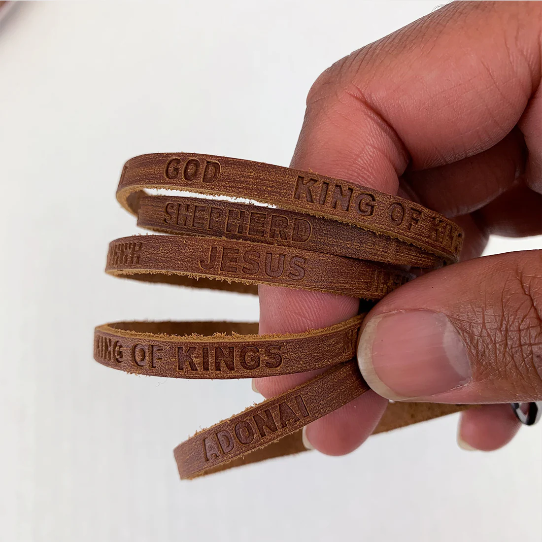 Soft Grain Leather WristPack - Names of God - Image 2